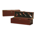 Wine Set in Mahogany Wooden Box w/ Bottle Space